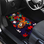 Knights Autism Awareness Car Mats Puzzle Flames Rugby Ball