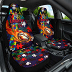 Knights Autism Awareness Car Seat Cover Puzzle Flames Rugby Ball