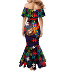 Knights Autism Awareness Mermaid Dress Puzzle Flames Rugby Ball