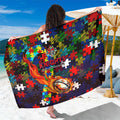 Knights Autism Awareness Sarong Puzzle Flames Rugby Ball