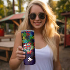 Knights Autism Awareness Skinny Tumbler Puzzle Flames Rugby Ball
