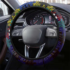 Knights Autism Awareness Steering Wheel Cover Puzzle Flames Rugby Ball