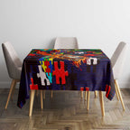Knights Autism Awareness Tablecloth Puzzle Flames Rugby Ball