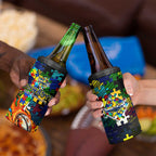 Cowboys Autism Awareness 4 in 1 Can Cooler Tumbler Puzzle Flames Rugby Ball