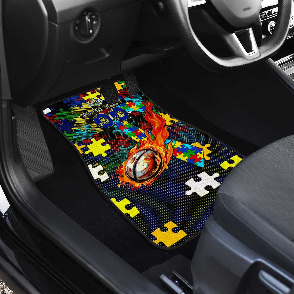 Cowboys Autism Awareness Car Mats Puzzle Flames Rugby Ball