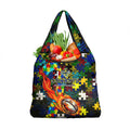 Cowboys Autism Awareness Grocery Bag Puzzle Flames Rugby Ball