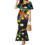 Cowboys Autism Awareness Mermaid Dress Puzzle Flames Rugby Ball