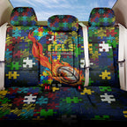 Eels Autism Awareness Back Car Seat Cover Puzzle Flames Rugby Ball