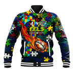 Eels Autism Awareness Baseball Jacket Puzzle Flames Rugby Ball