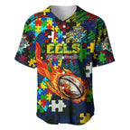 Eels Autism Awareness Baseball Jersey Puzzle Flames Rugby Ball