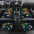 Eels Autism Awareness Car Mats Puzzle Flames Rugby Ball