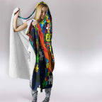 Eels Autism Awareness Hooded Blanket Puzzle Flames Rugby Ball