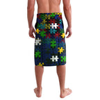 Eels Autism Awareness Lavalava Puzzle Flames Rugby Ball