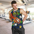 Eels Autism Awareness Men Tank Top Puzzle Flames Rugby Ball