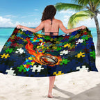 Eels Autism Awareness Sarong Puzzle Flames Rugby Ball