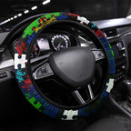 Eels Autism Awareness Steering Wheel Cover Puzzle Flames Rugby Ball