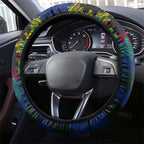 Eels Autism Awareness Steering Wheel Cover Puzzle Flames Rugby Ball