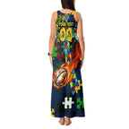Eels Autism Awareness Tank Maxi Dress Puzzle Flames Rugby Ball