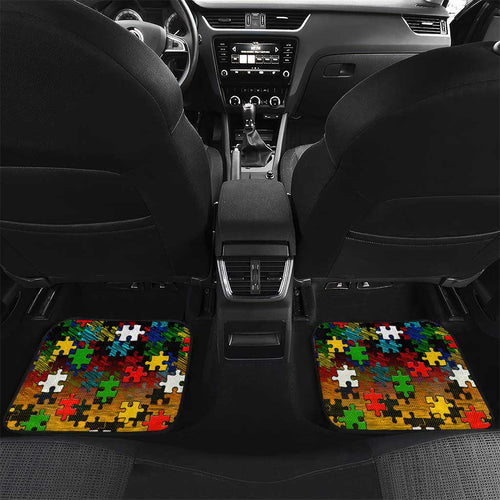 Panthers Autism Awareness Car Mats Puzzle Flames Rugby Ball