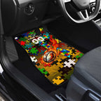 Panthers Autism Awareness Car Mats Puzzle Flames Rugby Ball