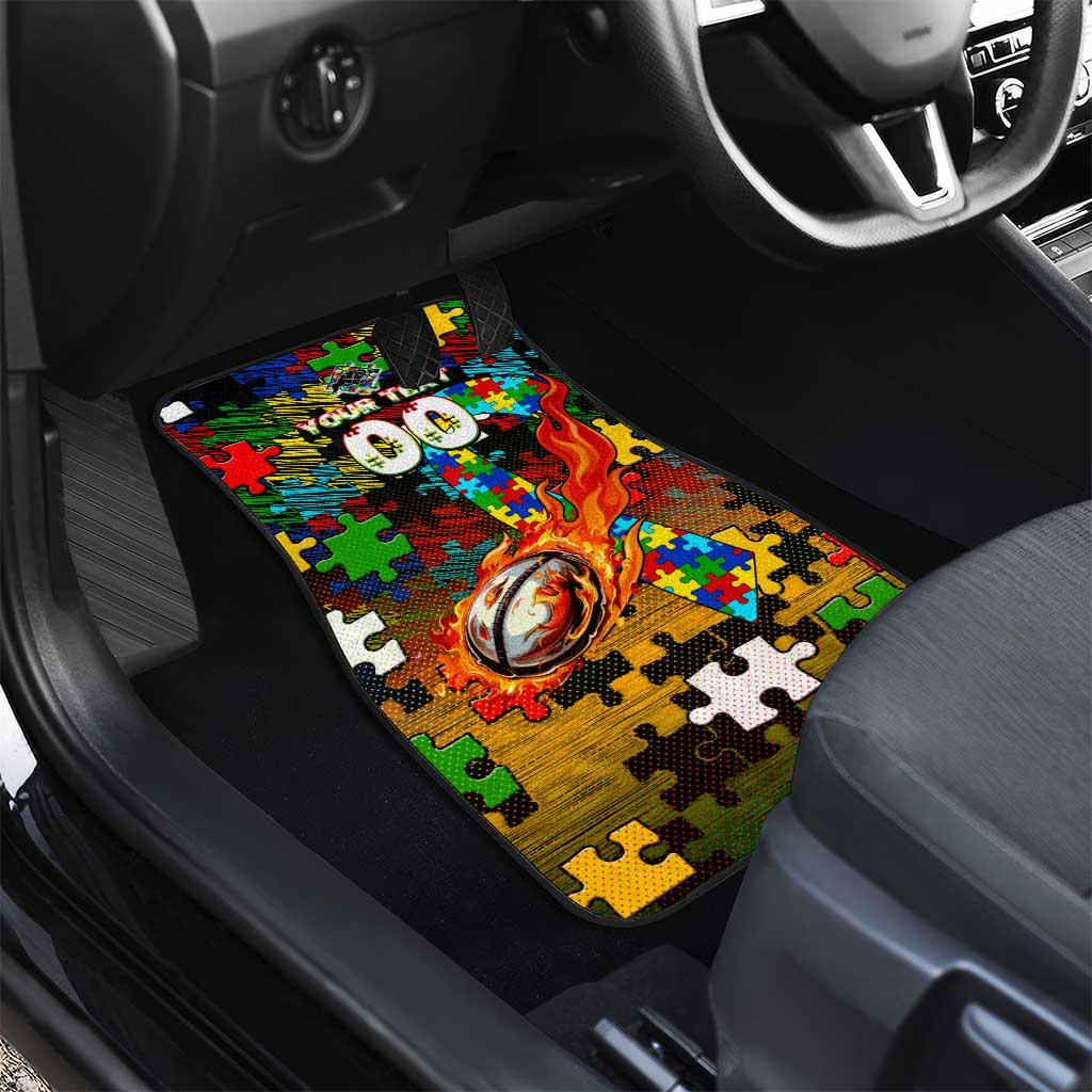 Panthers Autism Awareness Car Mats Puzzle Flames Rugby Ball