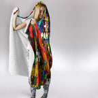 Panthers Autism Awareness Hooded Blanket Puzzle Flames Rugby Ball