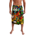 Panthers Autism Awareness Lavalava Puzzle Flames Rugby Ball