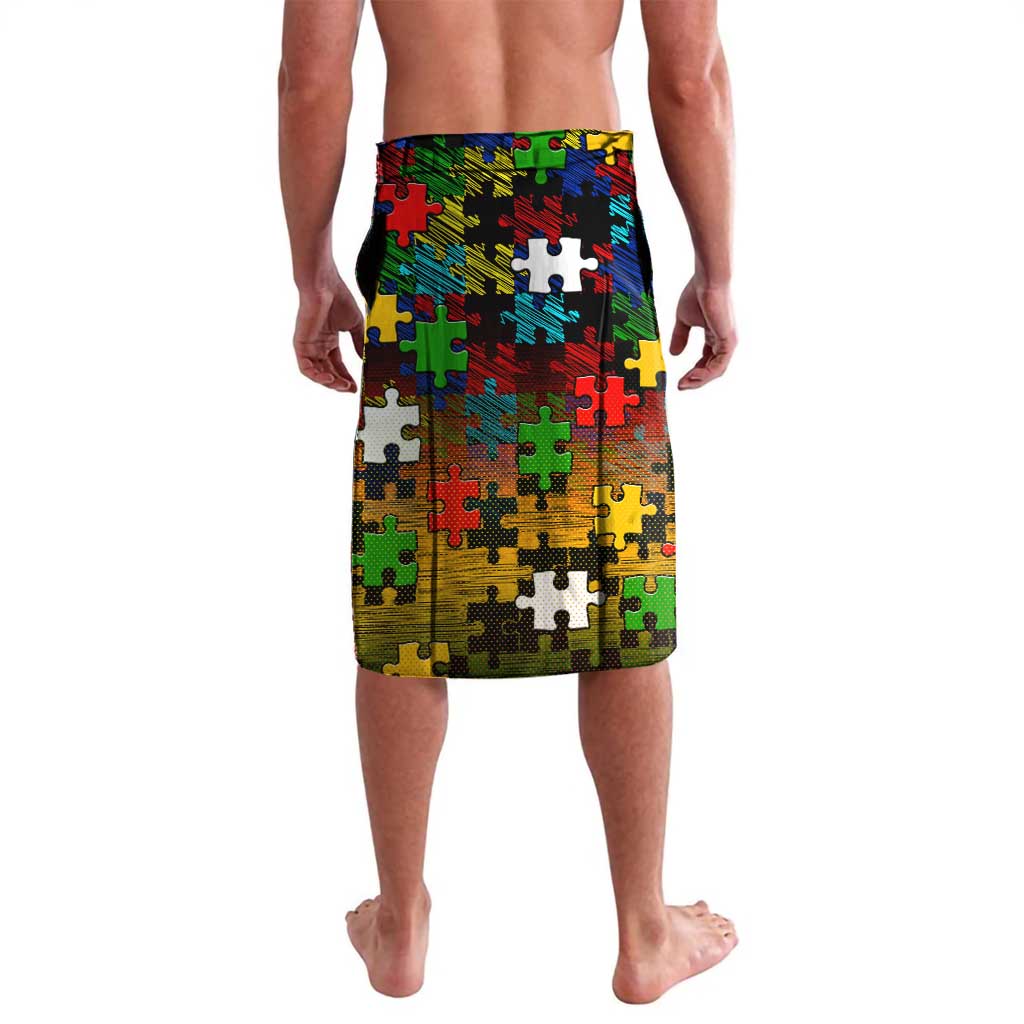 Panthers Autism Awareness Lavalava Puzzle Flames Rugby Ball