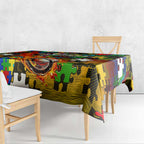 Panthers Autism Awareness Tablecloth Puzzle Flames Rugby Ball