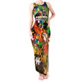 Panthers Autism Awareness Tank Maxi Dress Puzzle Flames Rugby Ball
