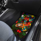 Rabbitohs Autism Awareness Car Mats Puzzle Flames Rugby Ball