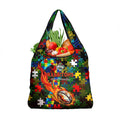 Rabbitohs Autism Awareness Grocery Bag Puzzle Flames Rugby Ball
