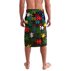 Rabbitohs Autism Awareness Lavalava Puzzle Flames Rugby Ball