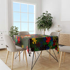 Rabbitohs Autism Awareness Tablecloth Puzzle Flames Rugby Ball