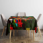 Rabbitohs Autism Awareness Tablecloth Puzzle Flames Rugby Ball