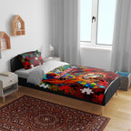 Dragons Autism Awareness Bedding Set Puzzle Flames Rugby Ball