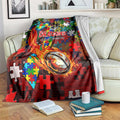 Dragons Autism Awareness Blanket Puzzle Flames Rugby Ball