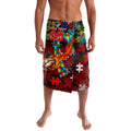 Dragons Autism Awareness Lavalava Puzzle Flames Rugby Ball