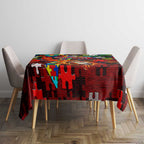 Dragons Autism Awareness Tablecloth Puzzle Flames Rugby Ball