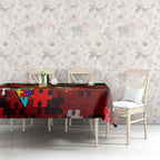 Dragons Autism Awareness Tablecloth Puzzle Flames Rugby Ball