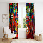 Dragons Autism Awareness Window Curtain Puzzle Flames Rugby Ball