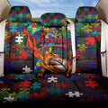 Roosters Autism Awareness Back Car Seat Cover Puzzle Flames Rugby Ball
