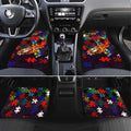 Roosters Autism Awareness Car Mats Puzzle Flames Rugby Ball