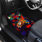 Roosters Autism Awareness Car Mats Puzzle Flames Rugby Ball