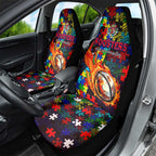 Roosters Autism Awareness Car Seat Cover Puzzle Flames Rugby Ball