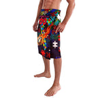 Roosters Autism Awareness Lavalava Puzzle Flames Rugby Ball
