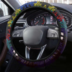 Roosters Autism Awareness Steering Wheel Cover Puzzle Flames Rugby Ball