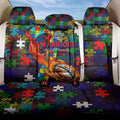 New Zealand Warriors Autism Awareness Back Car Seat Cover Puzzle Flames Rugby Ball