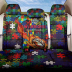 New Zealand Warriors Autism Awareness Back Car Seat Cover Puzzle Flames Rugby Ball