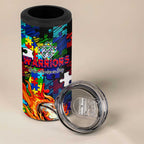 New Zealand Warriors Autism Awareness 4 in 1 Can Cooler Tumbler Puzzle Flames Rugby Ball